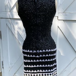 Stunning vintage one of a kind wool sequin dress!